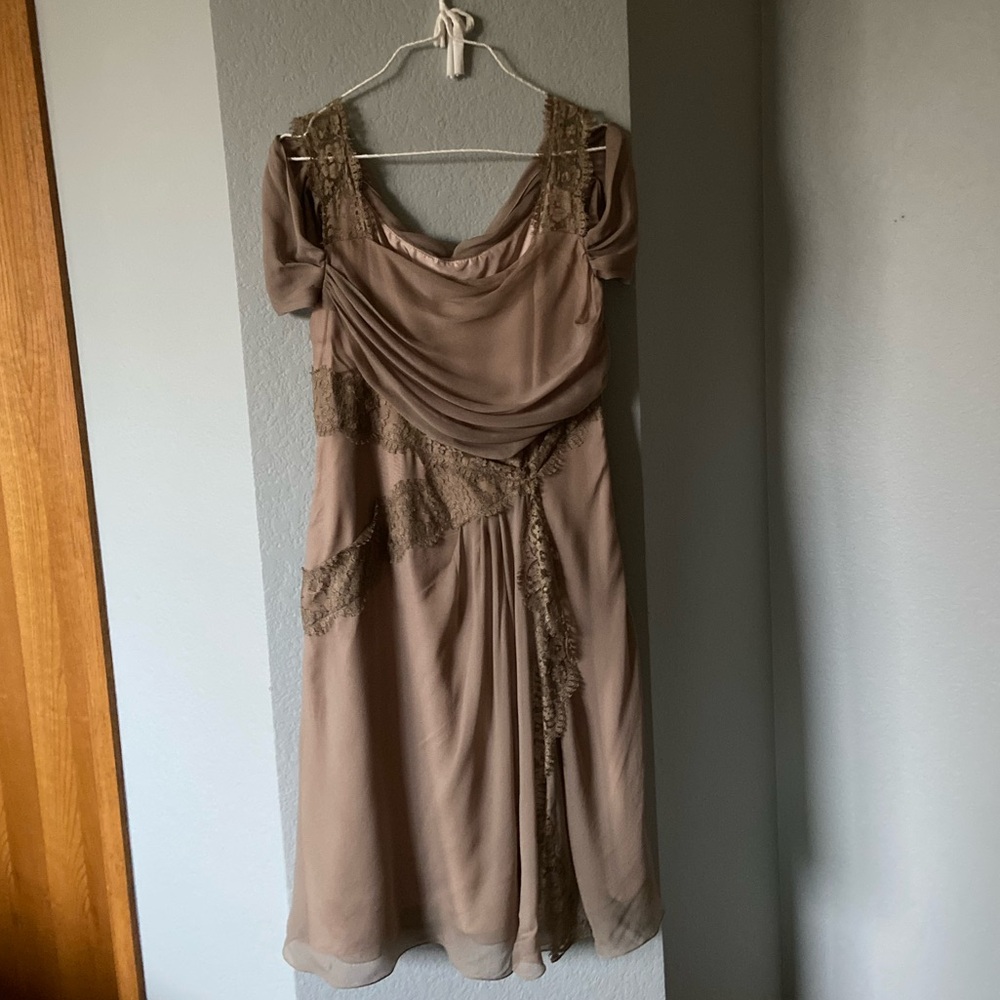 Vintage Alberta Ferretti Silk Lace Dress with Cap sleeves